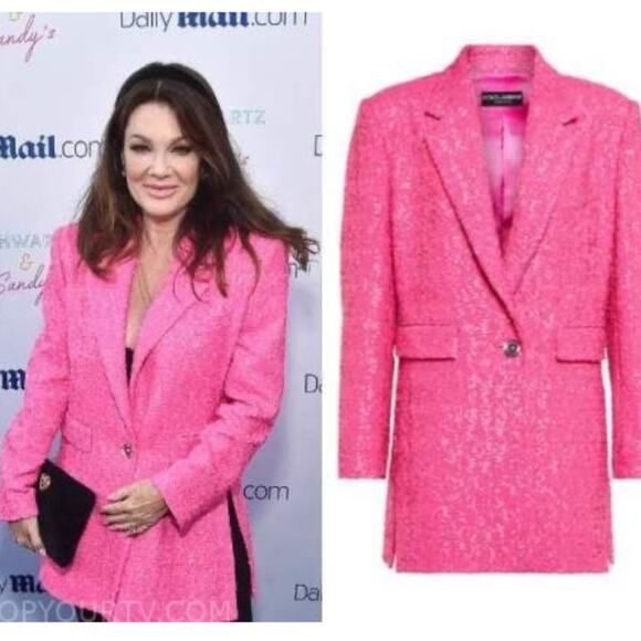 Dolce & Gabbana Hot Pink Sequined Blazer size IT 36 seen on Lisa from Vanderpump - Picture 1 of 16